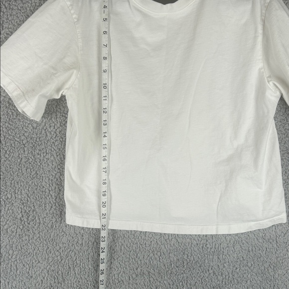AGOLDE Salma Tee Crewneck Short Sleeve Cotton Relaxed White Top Size S - Picture 13 of 16
